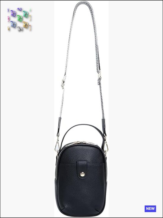 Handbags - Vegan Leather Crossbody Bag Multi Compartment Lightweight Chic Casual Purse